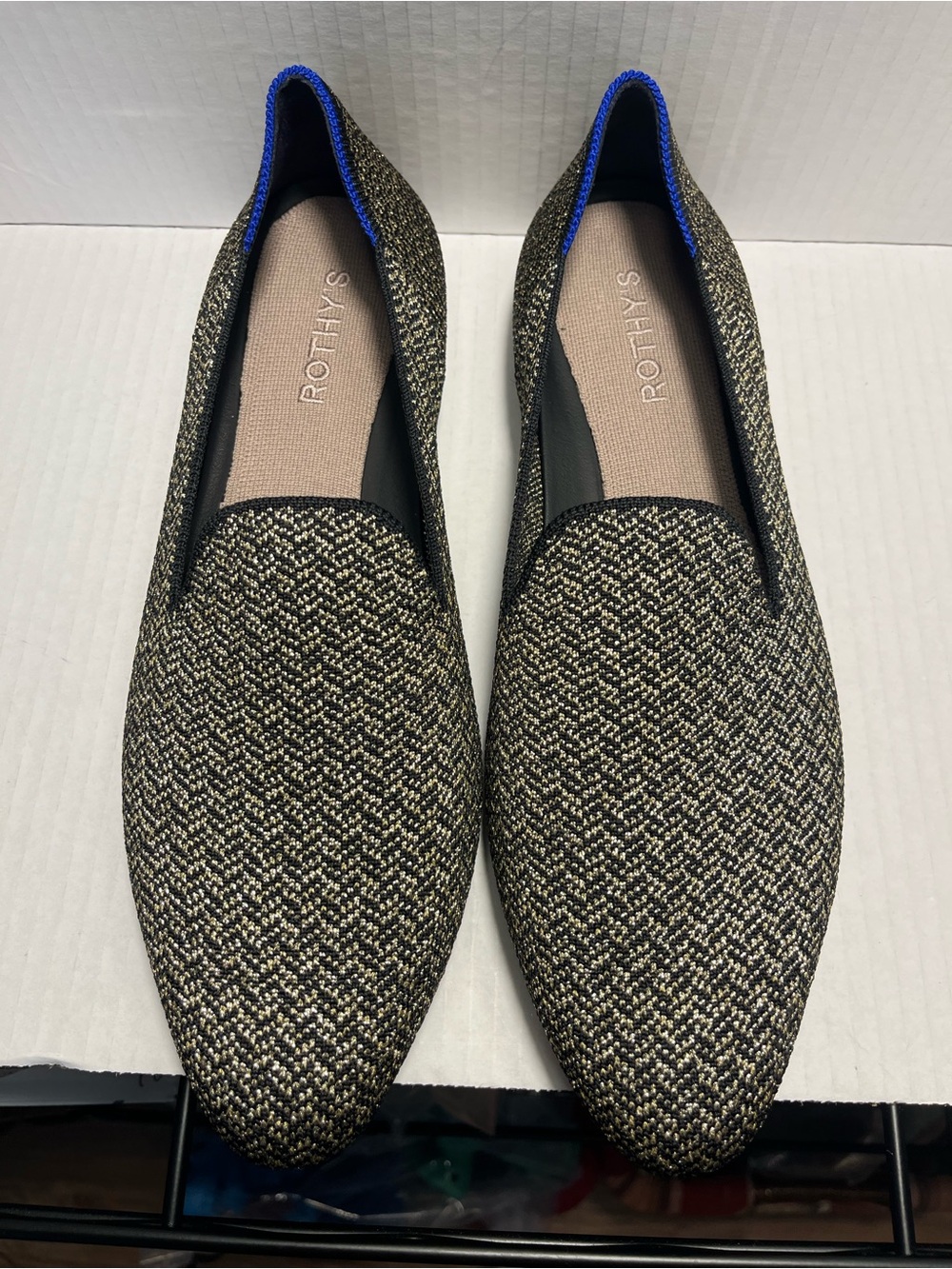 Rothy's Almond Loafer in a metallic sparkle Sz 10.5
